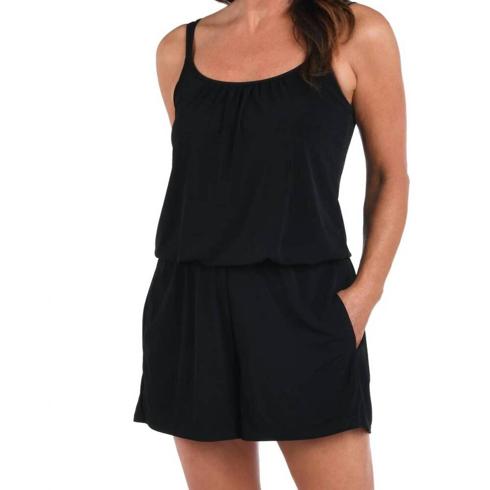 NEW TYSA eagle short romper in black